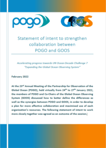 POGO-GOOS Statement cover page