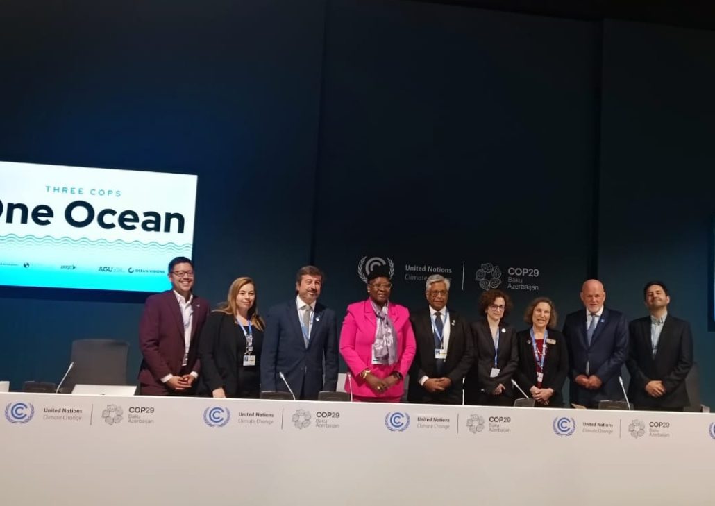 Group photo of speakers at the "Three COPS: One Ocean" session. Credit: Dr. Suzan EL-Gharabawy, NIOF